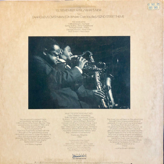 Clifford Brown And Max Roach - Pure Genius (Volume One) (Vinyl, LP, Album, Promo) Very Good Plus (VG+) / Very Good Plus (VG+)
