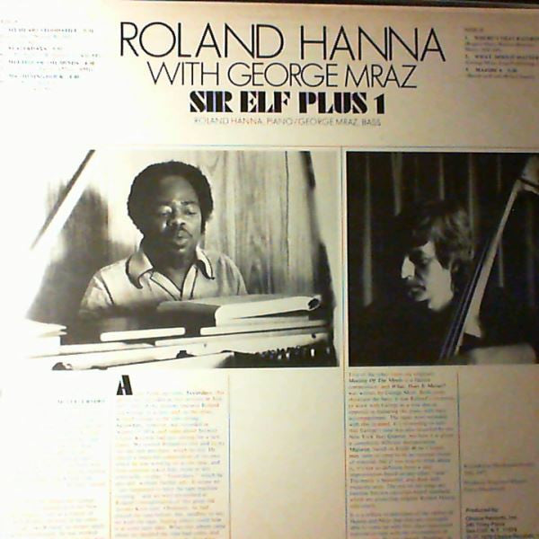 Roland Hanna - Sir Elf Plus 1 (Vinyl, LP, Album, Stereo) Very Good Plus (VG+) / Very Good Plus (VG+)