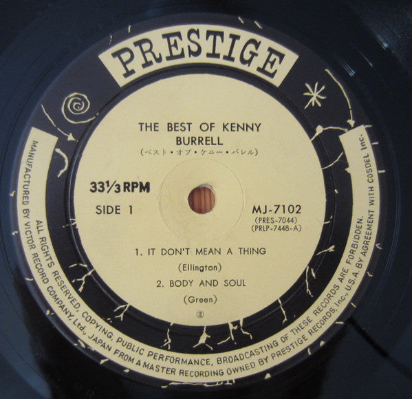 Kenny Burrell - The Best Of Kenny Burrell (Vinyl, LP, Compilation, Mono) Very Good Plus (VG+) / Good Plus (G+)