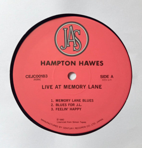 The Hampton Hawes All-Stars - Memory Lane Live (Vinyl, LP, Album) Near Mint (NM or M-) / Near Mint (NM or M-)