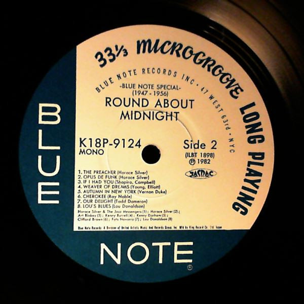 Various - Round About Midnight - Blue Note Special 1947-1956 (Vinyl, LP, Compilation, Mono) Very Good (VG) / Very Good (VG)