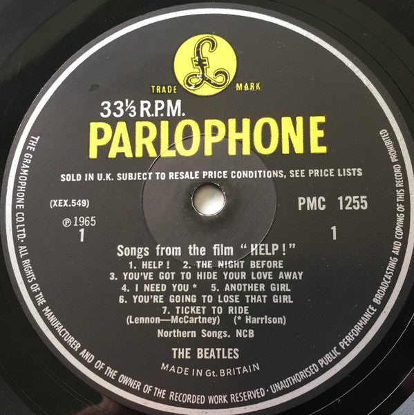 The Beatles - Help! (Vinyl, LP, Album, Mono) Very Good (VG) / Good (G)