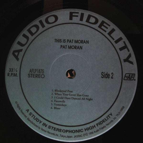 Pat Moran Trio - This Is Pat Moran (Vinyl, LP, Album, Reissue, Stereo) Very Good Plus (VG+) / Near Mint (NM or M-)