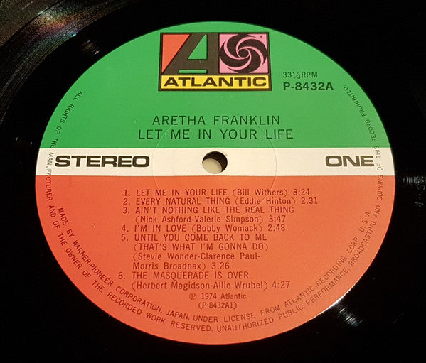 Aretha Franklin - Let Me In Your Life (Vinyl, LP, Album, Stereo)