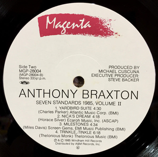 Anthony Braxton - Seven Standards 1985, Volume II (Vinyl, LP, Album) Very Good Plus (VG+) / Very Good (VG)