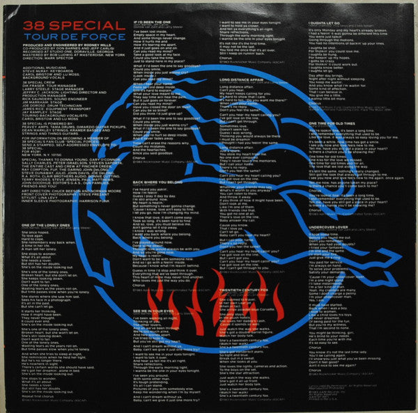 38 Special (2) - Tour De Force (Vinyl, LP, Album) Very Good (VG) / Very Good (VG)