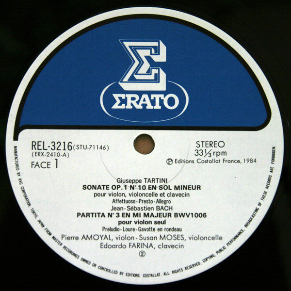 Giuseppe Tartini - Les Instruments Précieux Du Musée Du Conservatoire - Les Violons (Vinyl, LP, Album) Very Good Plus (VG+) / Very Good Plus (VG+)