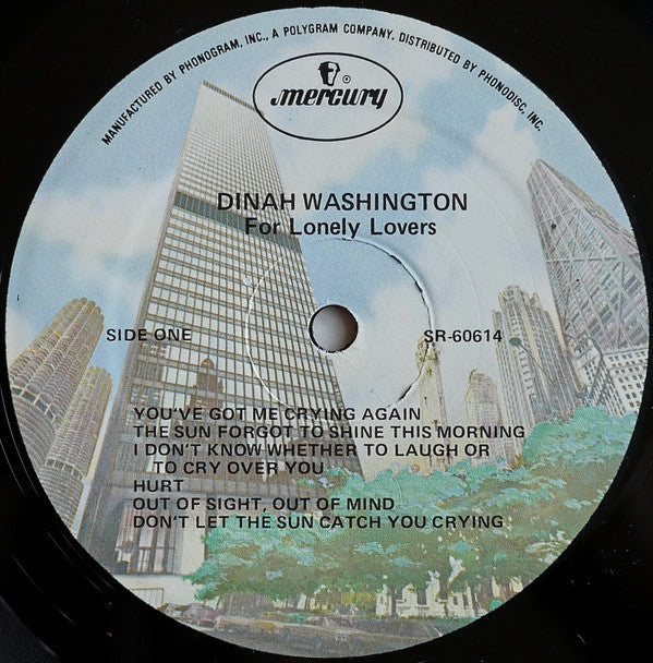 Dinah Washington - For Lonely Lovers (Vinyl, LP, Album, Reissue) Very Good (VG) / Very Good (VG)