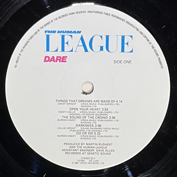The Human League - Dare (Vinyl, LP, Album) Good Plus (G+) / Good Plus (G+)