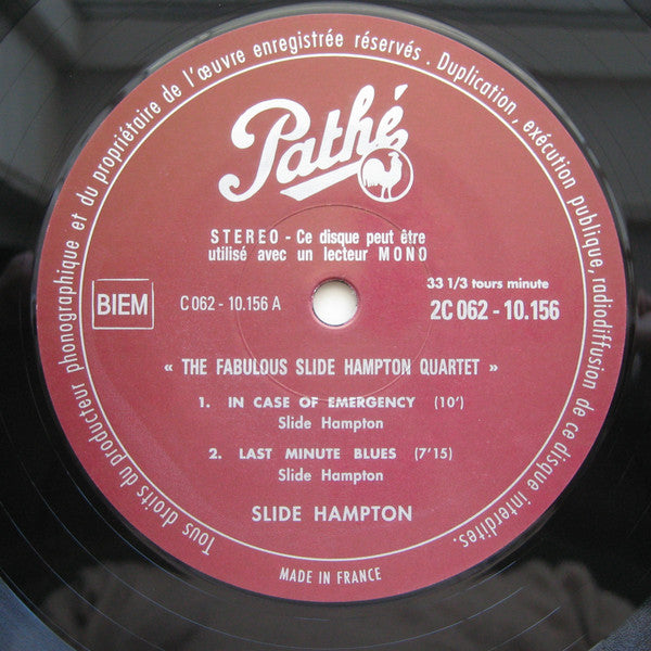 Slide Hampton - The Fabulous Slide Hampton Quartet (Vinyl, LP, Reissue, Remastered, Stereo) Very Good Plus (VG+) / Very Good Plus (VG+)