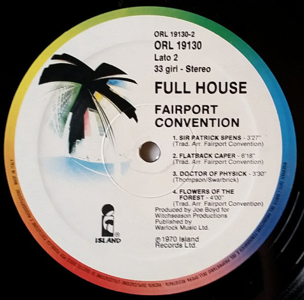 Fairport Convention - Full House (Vinyl, LP, Album, Reissue) Very Good Plus (VG+) / Very Good Plus (VG+)