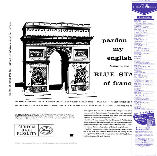 Les Blue Stars - Pardon My English (Vinyl, LP, Album, Limited Edition, Reissue, Mono) Very Good Plus (VG+) / Very Good Plus (VG+)