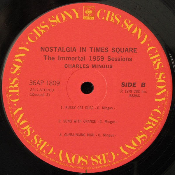 Charles Mingus - Nostalgia In Times Square / The Immortal 1959 Sessions (2xVinyl, LP, Reissue, Compilation) Very Good Plus (VG+) / Very Good Plus (VG+)