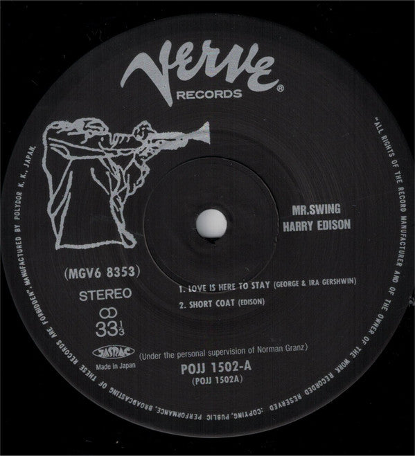 Harry Edison - Mr. Swing (Vinyl, LP, Album, Limited Edition, Reissue, Stereo) Near Mint (NM or M-) / Very Good Plus (VG+)