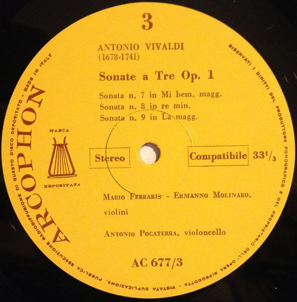 Antonio Vivaldi - Suonate Da Camera A Tre - Opera Prima (2xVinyl, LP) Very Good (VG) / Very Good (VG)