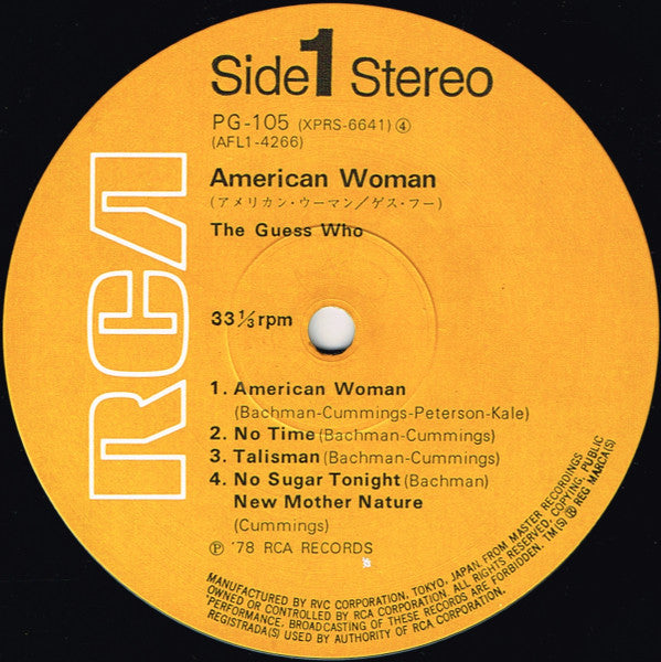 The Guess Who - American Woman (Vinyl, LP, Album, Limited Edition, Reissue) Very Good Plus (VG+) / Very Good (VG)