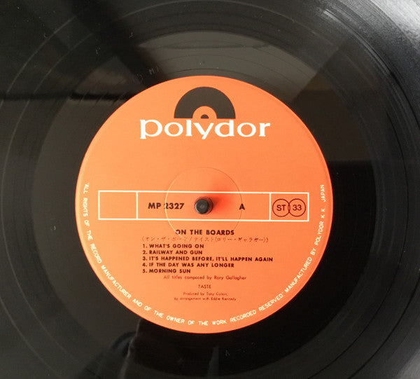 Taste (2) - On The Boards (Vinyl, LP, Album) Very Good Plus (VG+) / Good Plus (G+)