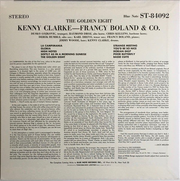 Kenny Clarke - The Golden Eight (Vinyl, LP, Album, Limited Edition, Reissue, Stereo) Near Mint (NM or M-) / Very Good Plus (VG+)