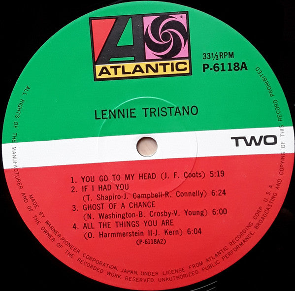 Lennie Tristano - Lennie Tristano (Vinyl, LP, Album, Reissue, Mono)