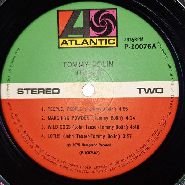 Tommy Bolin - Teaser (Vinyl, LP, Album)