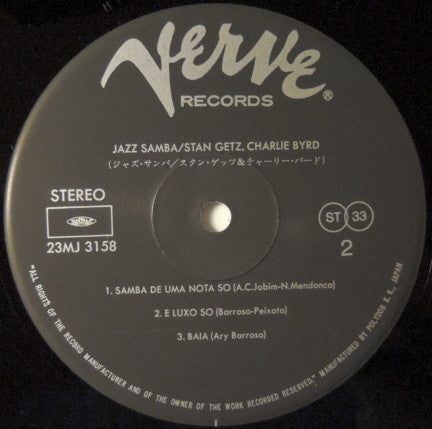 Stan Getz - Jazz Samba (Vinyl, LP, Album, Reissue) Very Good (VG) / Good Plus (G+)