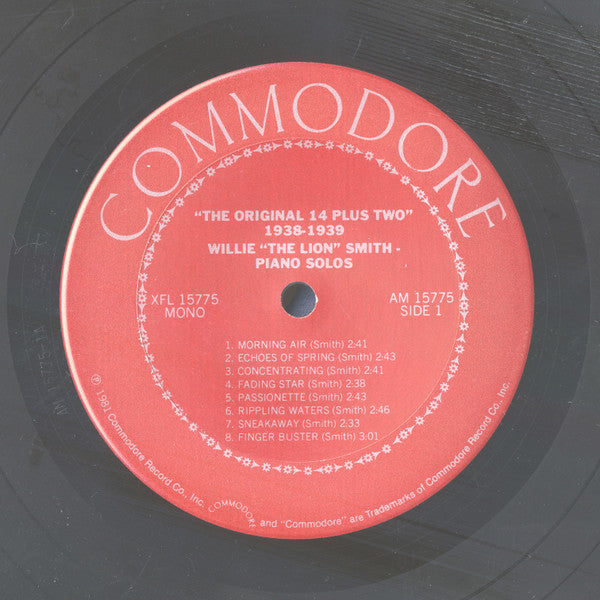 Willie "The Lion" Smith - The Original Fourteen Plus Two (1938–1939) (Vinyl, LP, Compilation, Mono) Very Good (VG) / Good Plus (G+)
