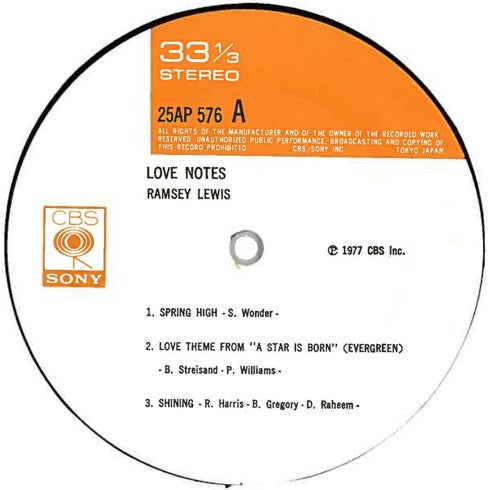 Ramsey Lewis - Love Notes (Vinyl, LP, Album)