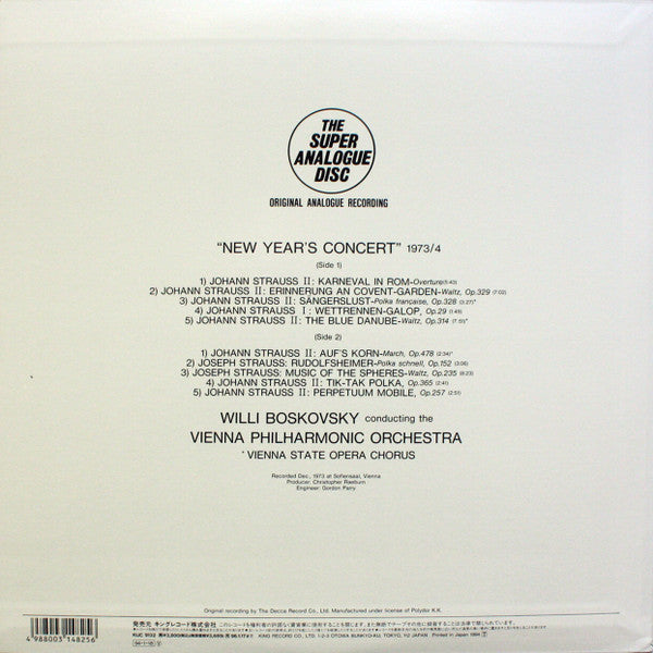 Willi Boskovsky - The Blue Danube – New Year's Concert 1973/4 (Vinyl, LP, Reissue, Stereo) Near Mint (NM or M-) / Near Mint (NM or M-)