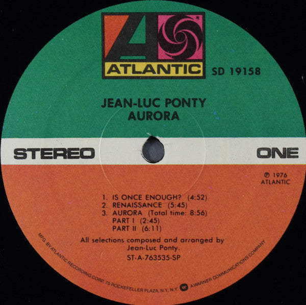 Jean-Luc Ponty - Aurora (Vinyl, LP, Album, Reissue, Stereo) Good Plus (G+) / Good Plus (G+)