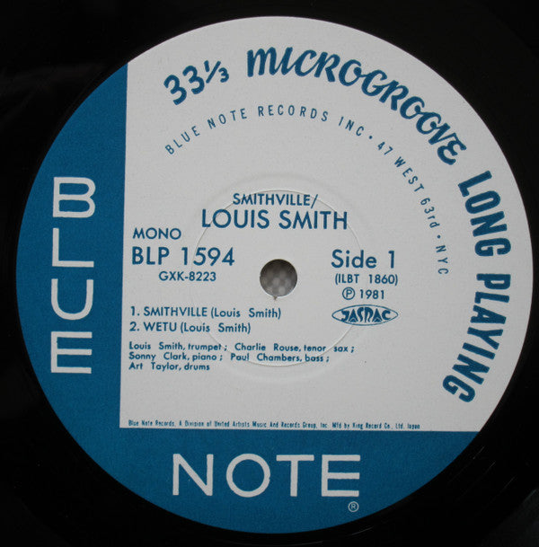 Louis Smith (2) - Smithville (Vinyl, LP, Album, Limited Edition, Reissue, Mono) Near Mint (NM or M-) / Very Good Plus (VG+)
