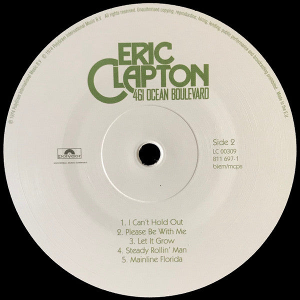 Eric Clapton - 461 Ocean Boulevard (Vinyl, LP, Album, Reissue, Stereo) Very Good Plus (VG+) / Very Good (VG)