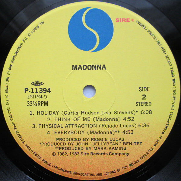 Madonna - Burning Up = バーニング・アップ (Vinyl, LP, Album, Stereo)