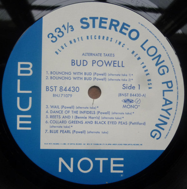 Bud Powell - Alternate Takes (Vinyl, LP, Compilation, Stereo, Mono) Very Good Plus (VG+) / Near Mint (NM or M-)
