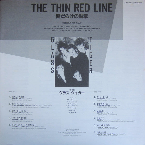 Glass Tiger - The Thin Red Line (Vinyl, LP, Album) Near Mint (NM or M-) / Very Good Plus (VG+)