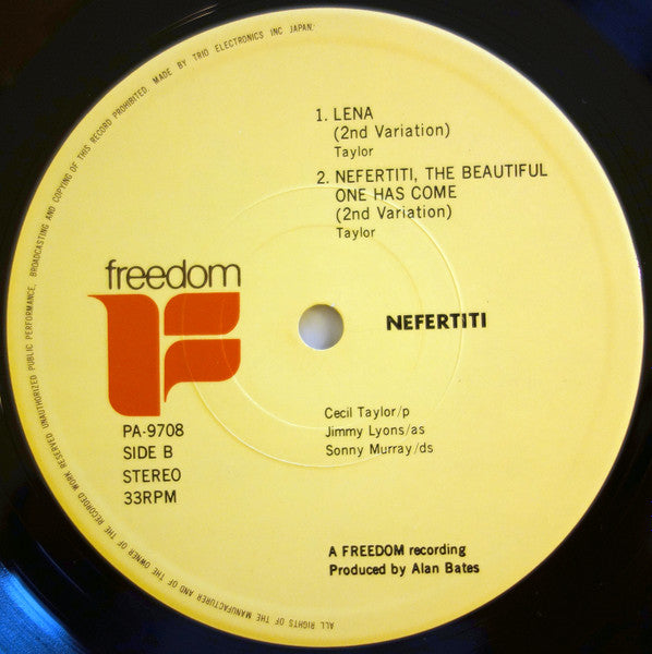 Cecil Taylor - Nefertiti (Vinyl, LP, Album, Stereo, Reissue) Very Good Plus (VG+) / Very Good Plus (VG+)