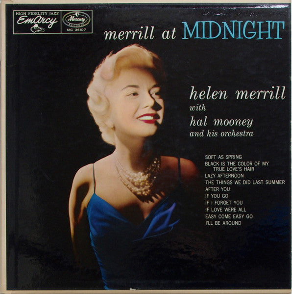 Helen Merrill - Merrill At Midnight (Vinyl, LP, Album, Mono) Very Good Plus (VG+) / Good Plus (G+)