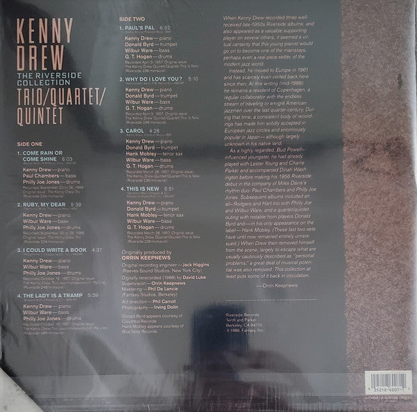Kenny Drew - Trio/Quartet/Quintet - The Riverside Collection (Vinyl, LP, Compilation, Stereo) Near Mint (NM or M-) / Very Good Plus (VG+)