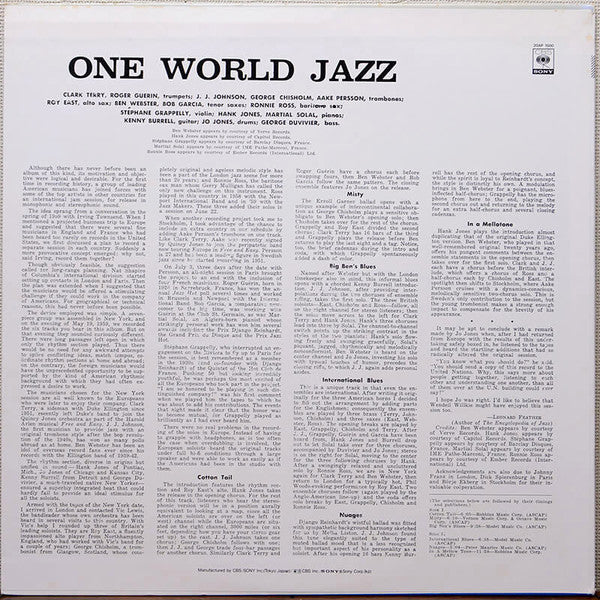 Various - One World Jazz (Vinyl, LP, Album, Reissue) Near Mint (NM or M-) / Very Good Plus (VG+)