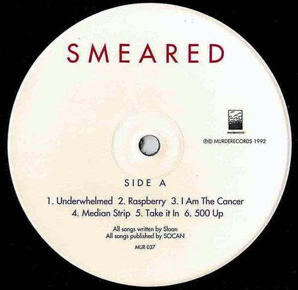 Sloan (2) - Smeared (Vinyl, LP, Album, Reissue) Very Good Plus (VG+) / Very Good Plus (VG+)