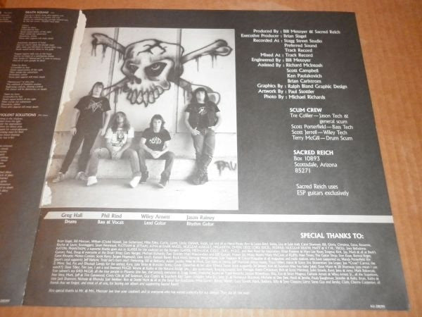 Sacred Reich - Ignorance (Vinyl, LP, Album, Promo) Near Mint (NM or M-) / Very Good Plus (VG+)
