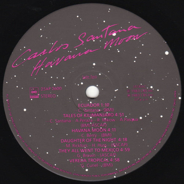 Carlos Santana - Havana Moon (Vinyl, LP, Album)