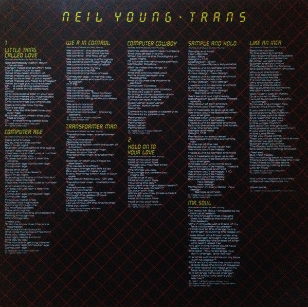 Neil Young - Trans (Vinyl, LP, Album, Stereo)