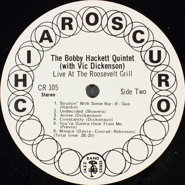 Bobby Hackett - Live At The Roosevelt Grill (Vinyl, LP, Album) Very Good Plus (VG+) / Very Good (VG)