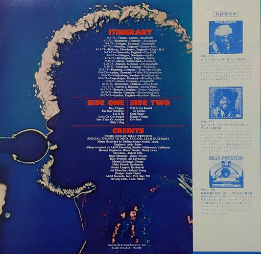 Billy Preston - Live European Tour (Vinyl, LP, Album) Very Good (VG) / Very Good (VG)