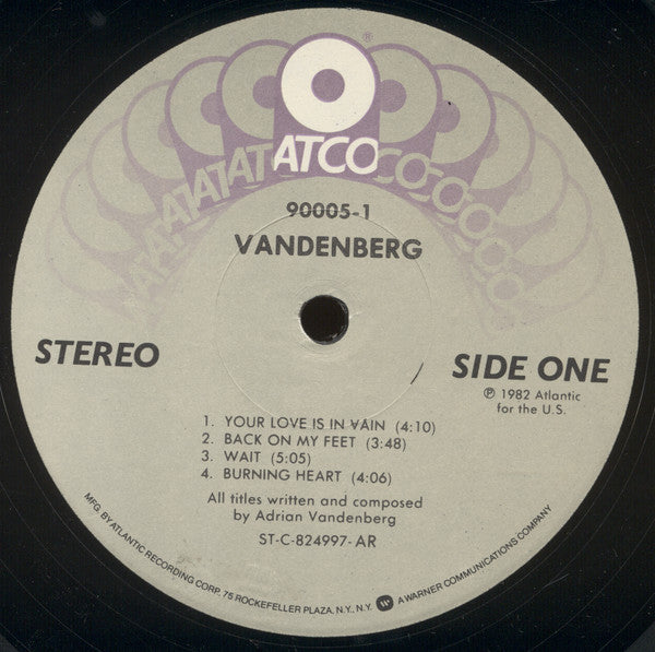 Vandenberg - Vandenberg (Vinyl, LP, Album) Very Good Plus (VG+) / Good Plus (G+)