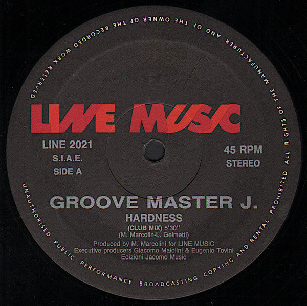 Groovemaster J - Hardness (Vinyl, 12", 45 RPM, Stereo) Very Good (VG) / Very Good (VG)