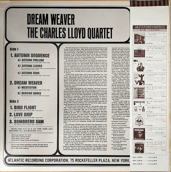 The Charles Lloyd Quartet - Dream Weaver (Vinyl, LP, Album, Reissue...