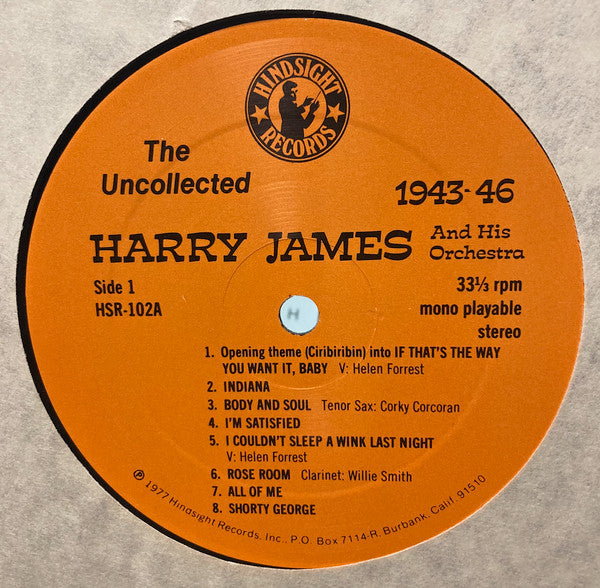 Harry James And His Orchestra - The Uncollected Harry James, 1943-1946 (Vinyl, LP, Compilation) Very Good Plus (VG+) / Very Good Plus (VG+)