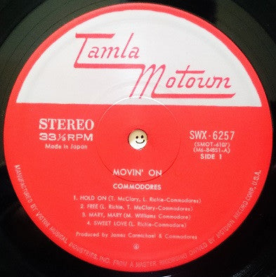 Commodores - Movin' On (Vinyl, LP, Album) Very Good Plus (VG+) / Good Plus (G+)