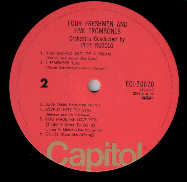 The Four Freshmen - Four Freshmen And 5 Trombones (Vinyl, LP, Album, Reissue, Mono) Very Good Plus (VG+) / Very Good (VG)